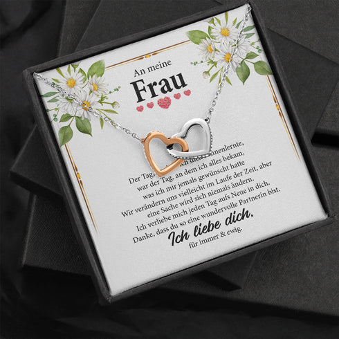 "An meine Frau" Halskette - Gänseblümchen